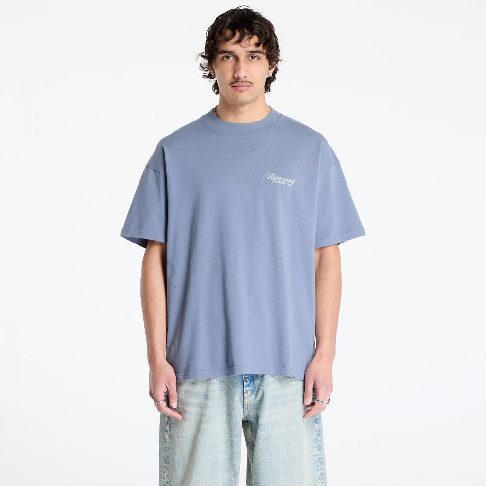 Tričko REPRESENT Represent Owners Club Script T-Shirt Dusty Blue XL