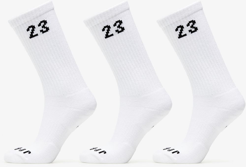 Jordan Essentials Crew Socks 3-Pack White/ Black M