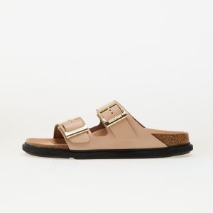 Tenisky Birkenstock Arizona Droplet Buckle Natural Leather Patent High-Shine New Beige EUR 38