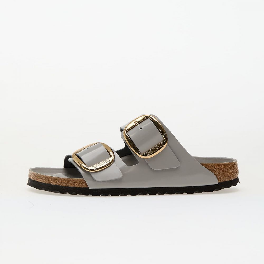 Tenisky Birkenstock Arizona Big Buckle Natural Leather Patent High-Shine Stone Coin EUR 41