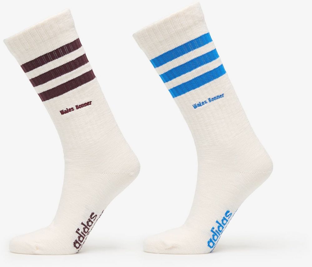 adidas x Wales Bonner 3 Stripe Socks 2-Pack Beige/ Chalk White/ Chalk White M