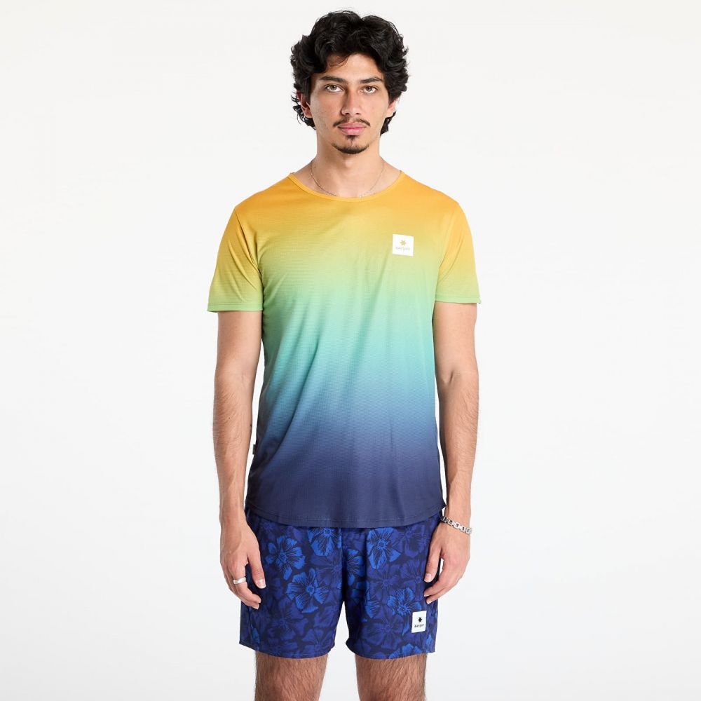 Tričko SAYSKY Drip Dye Flow T-Shirt Blue Aop L