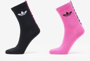 adidas Ruffle Crew Socks 2-Pack Black/ Black S