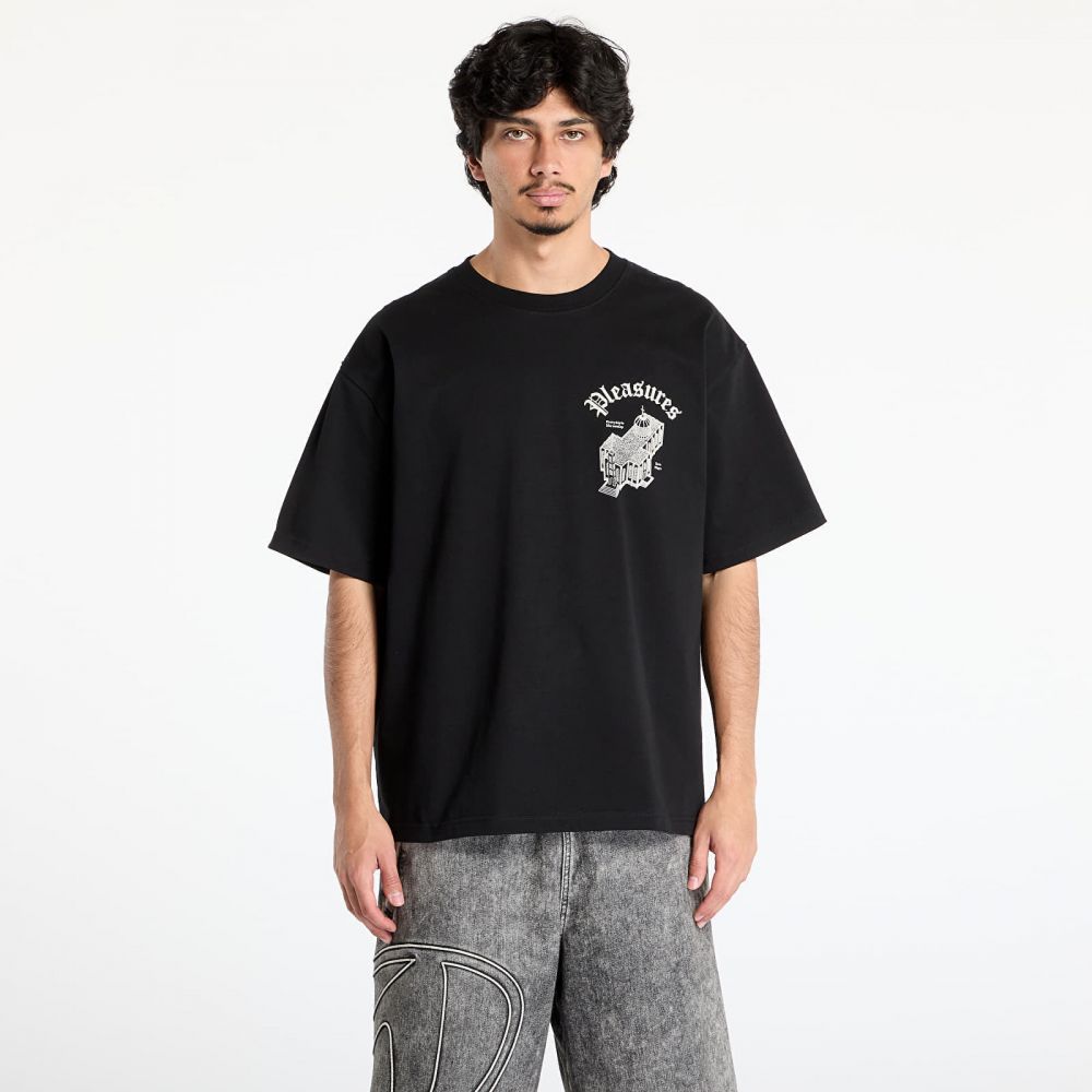 Tričko PLEASURES Chapel Heavyweight Shirt Black M