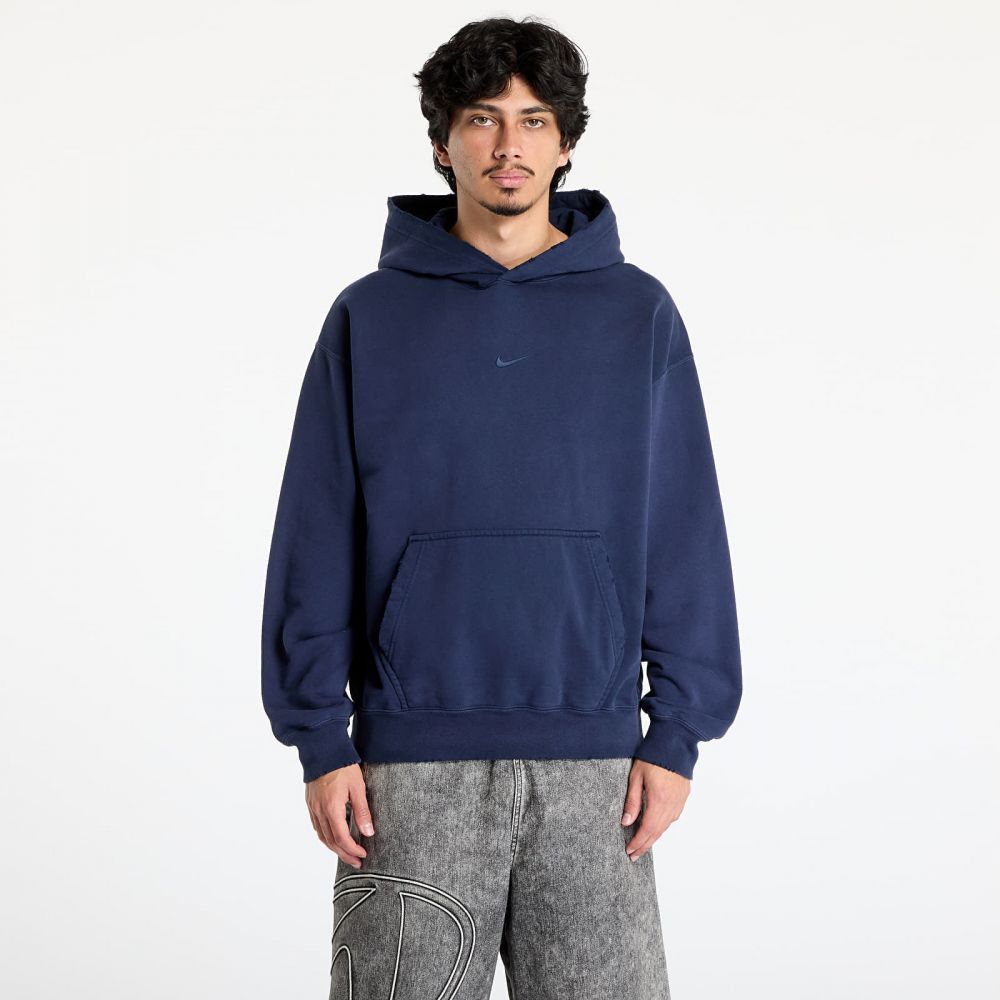 Mikina Nike Solo Swoosh Men's French Terry Pullover Hoodie Obsidian/ Obsidian L