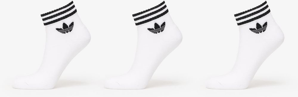 adidas 3-Stripes Ankle Socks 3-Pack White L