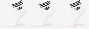adidas 3-Stripes Ankle Socks 3-Pack White L