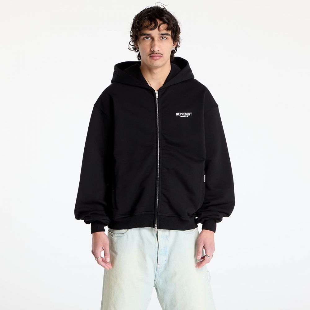 Mikina REPRESENT Represent Owners Club Zip Hoodie Black L