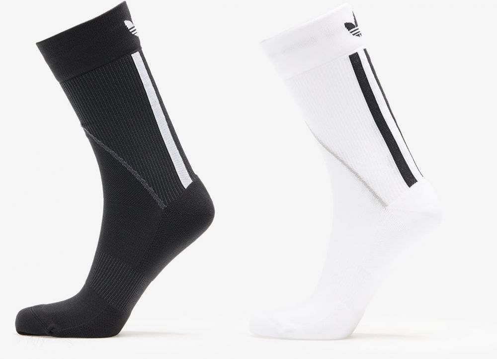 adidas Techy Crew Socks 2-Pack White/ Black L