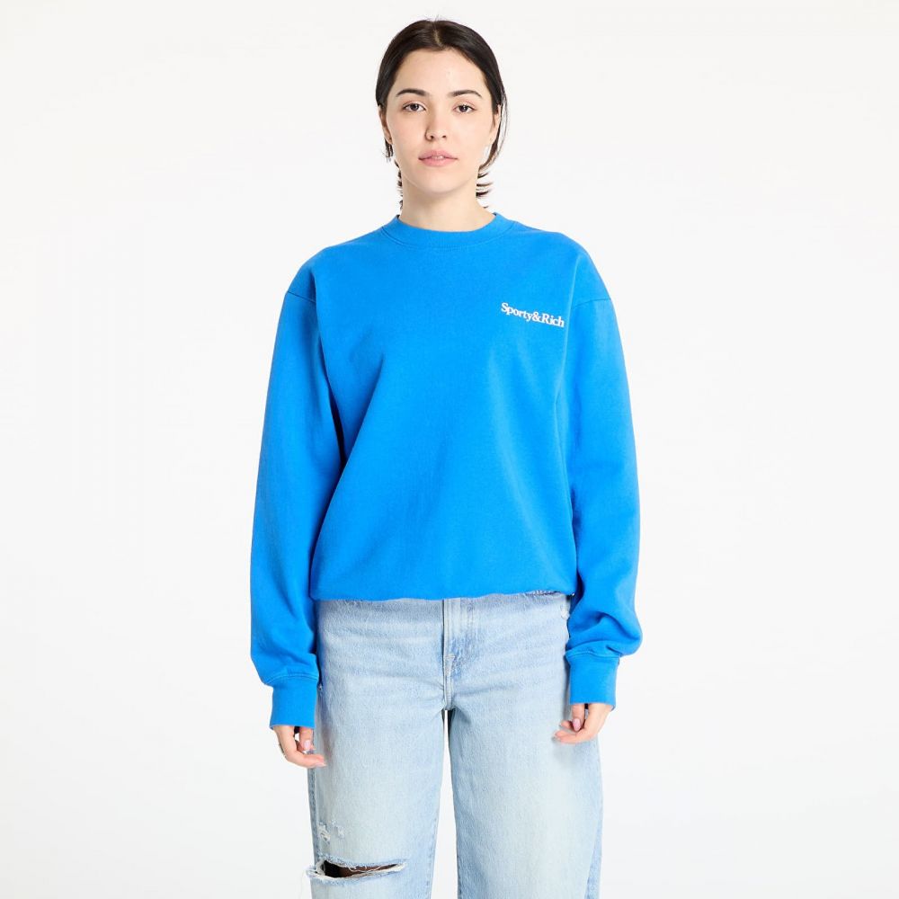 Mikina Sporty & Rich Health is Wealth Crewneck Paris Blue L
