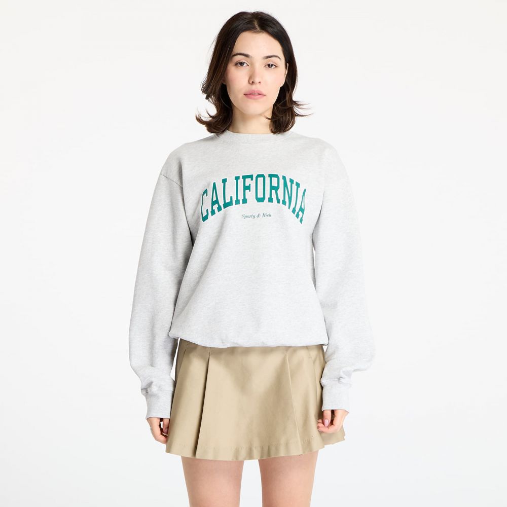 Mikina Sporty & Rich California Crewneck Heather Gray XL