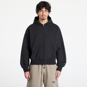 Mikina Fear of God Essentials Classic Fit Fleece Zip Up Hoodie Jet Black M