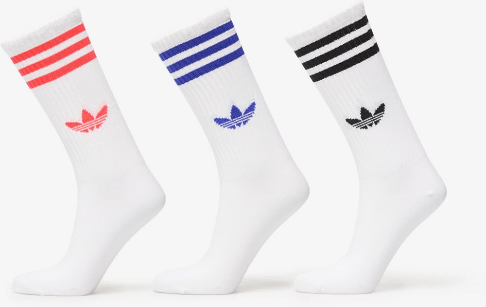 Ponožky adidas 3-Stripes High Crew Socks 3-Pack White/ Black/ Black M