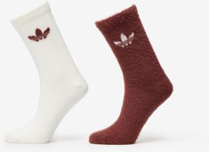 adidas Fluffy Crew Sock 2-Pack Fox Brown/ Off White M