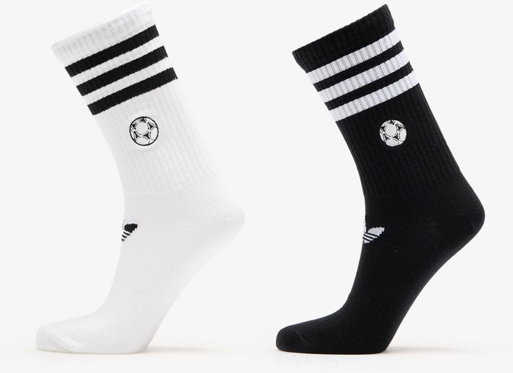 adidas Football Crew Socks 2-Pack White/ Black L