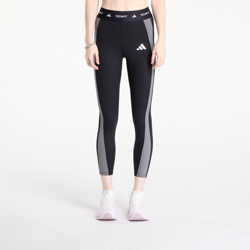 Legíny adidas Techfit Colorblock 7/8 Leggings Black/ Grey Four XS