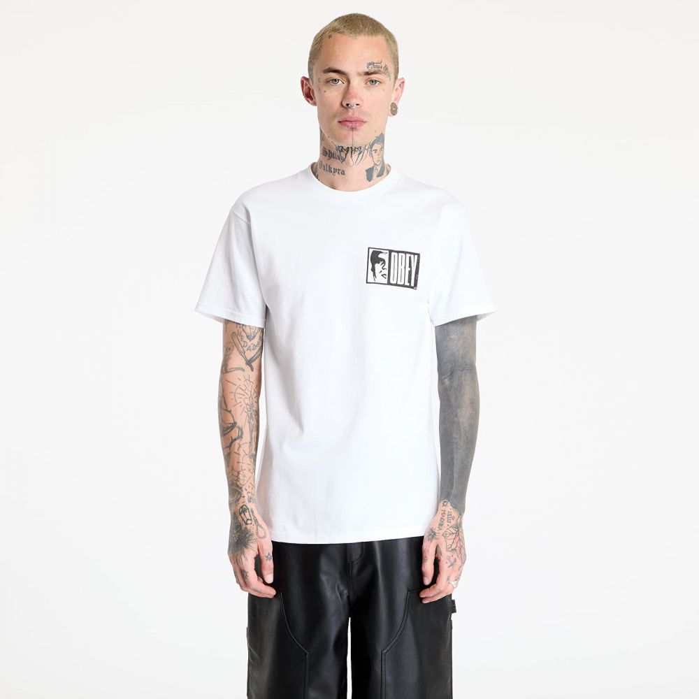 Tričko OBEY Half Icon T-Shirt White L