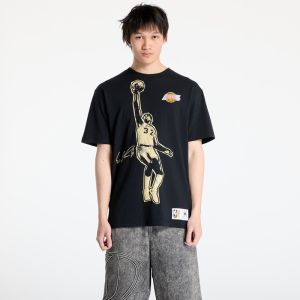 Tričko Mitchell & Ness NBA Vintage Logo Lakers Magic Johnson Blockbuster Shortsleeve Player Tee Black XL