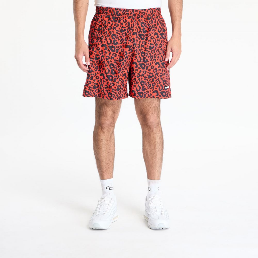 PLEASURES Leopard Active Shorts Red L