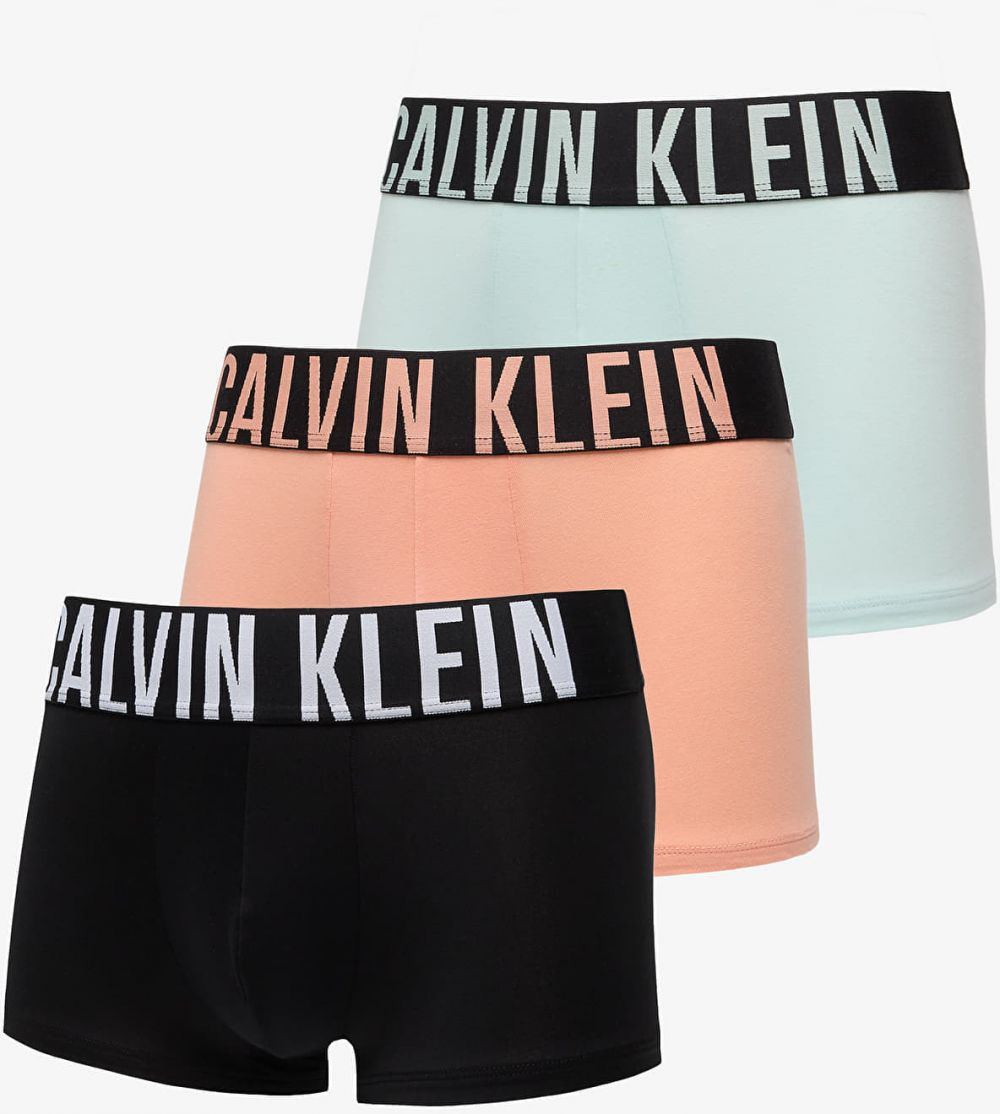 Calvin Klein Intense Power Cotton Stretch Trunk 3-Pack Papaya Punch/ Black/ Moonlight Jade L