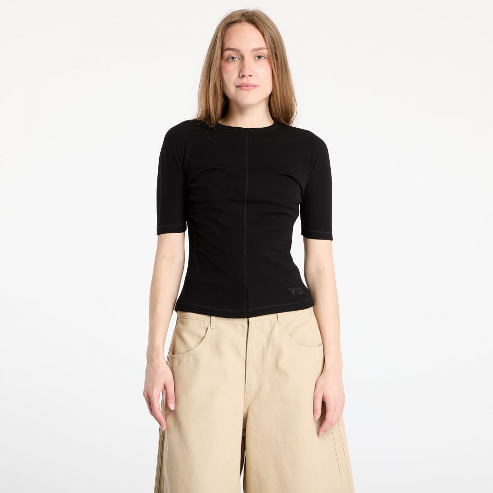 Tričko Y-3 Fitted Short Sleeve T-Shirt Black L