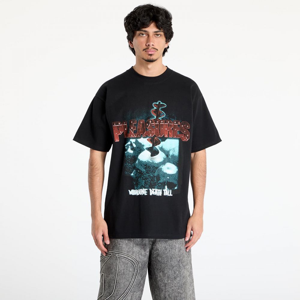 Tričko PLEASURES Migraine T-Shirt Black Edge L
