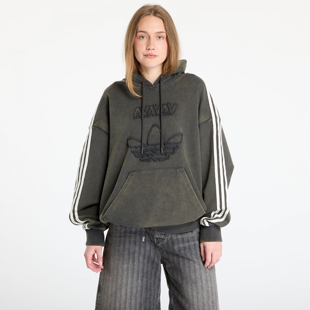 Mikina adidas x Avavav Shoulderless Hoodie Dark Grey/ Carbon M