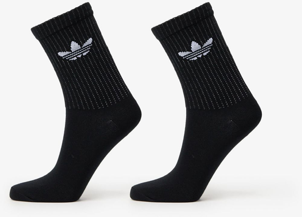 adidas Reflective Crew Socks 2-Pack Black/ Reflective Silver/ Putty Mauve L