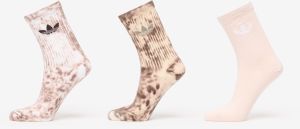 adidas Tie Dye Crew Socks 3-Pack Trace Brown/ Dark Brown L