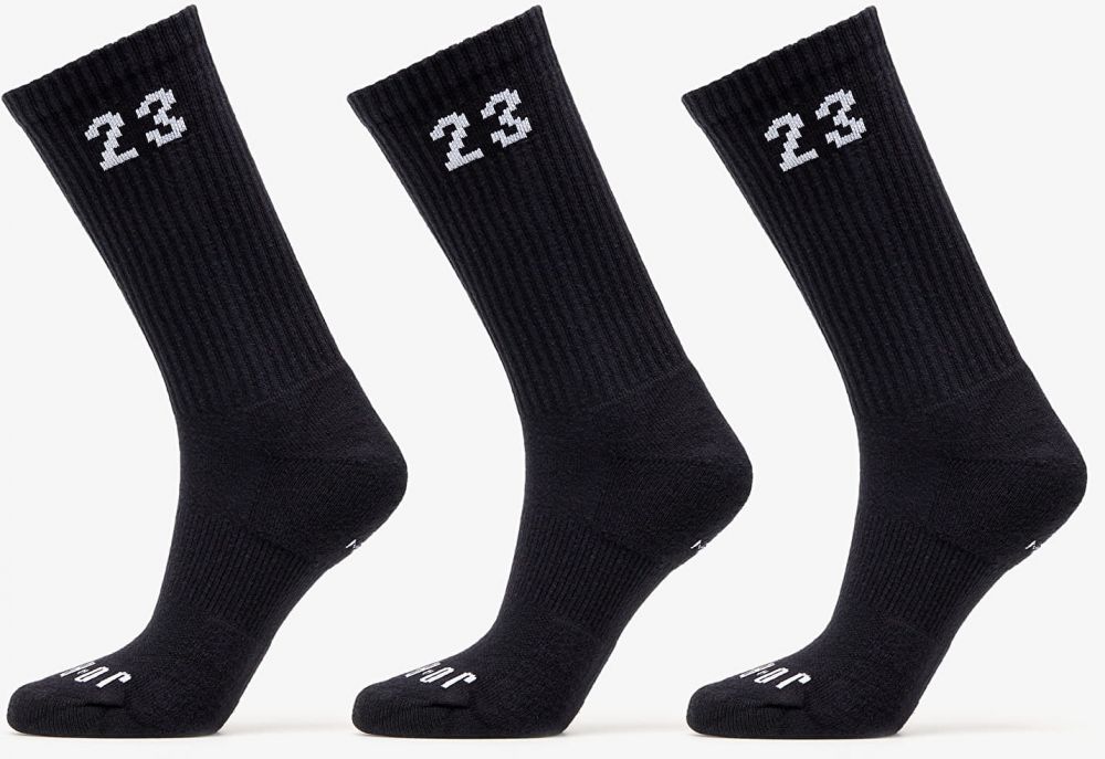 Jordan Essentials Crew Socks 3-Pack Black/ White L