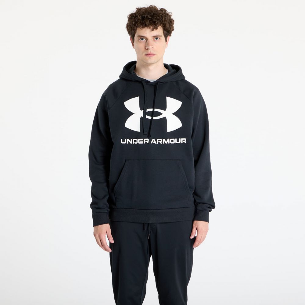 Mikina Under Armour Rival Fleece Big Logo Hoodie Black/ Onyx White L