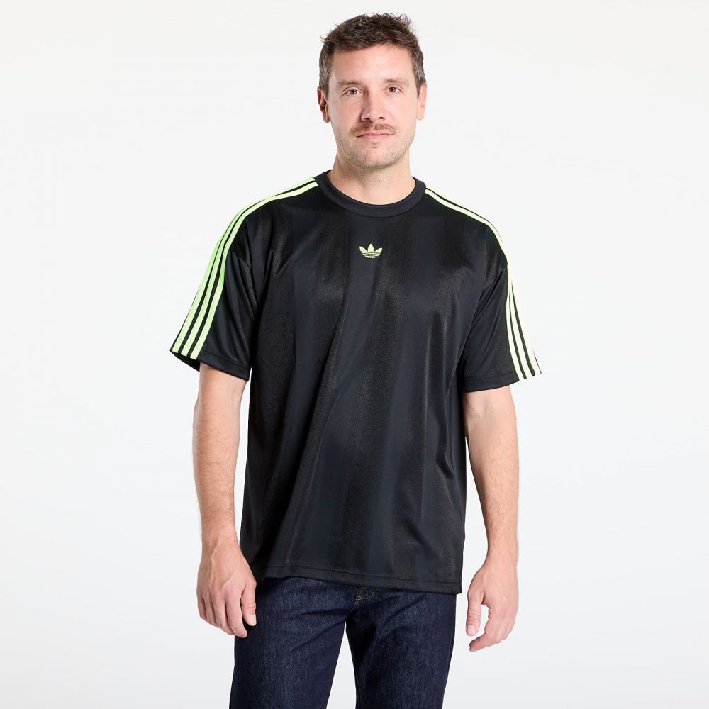 Tričko adidas Adicolor Jacquard Jersey Black / Signal Green L