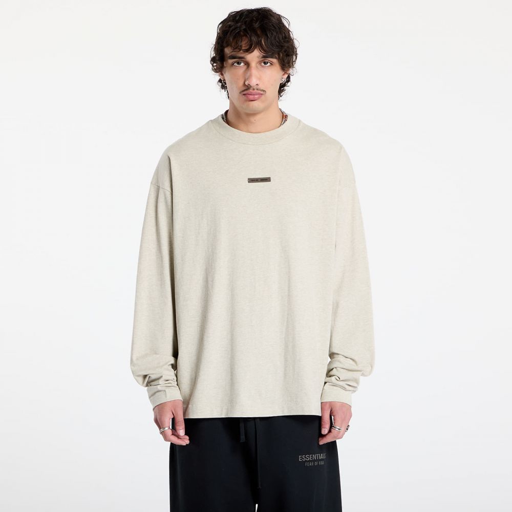 Tričko Fear of God Essentials Classic Long Sleeve Tee Heather Stone L