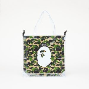 A BATHING APE Abc Camo Clear Tote Bag Green Universal