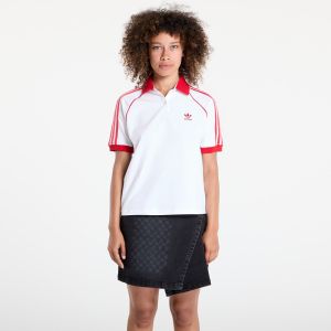 Tričko adidas SST Adicolor Short Sleeve Polo White/ Better Scarlet L