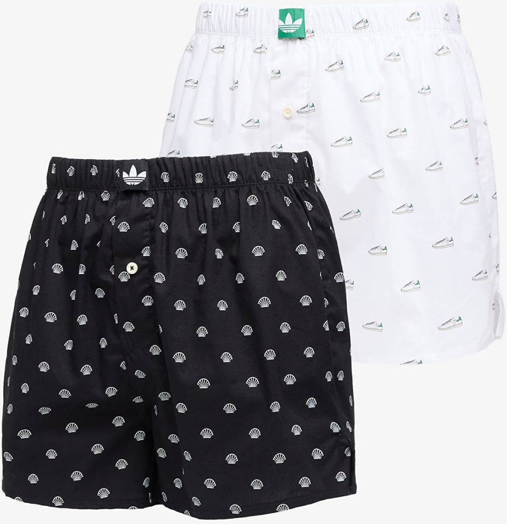 adidas Woven Boxer 2-Pack Black/ White L