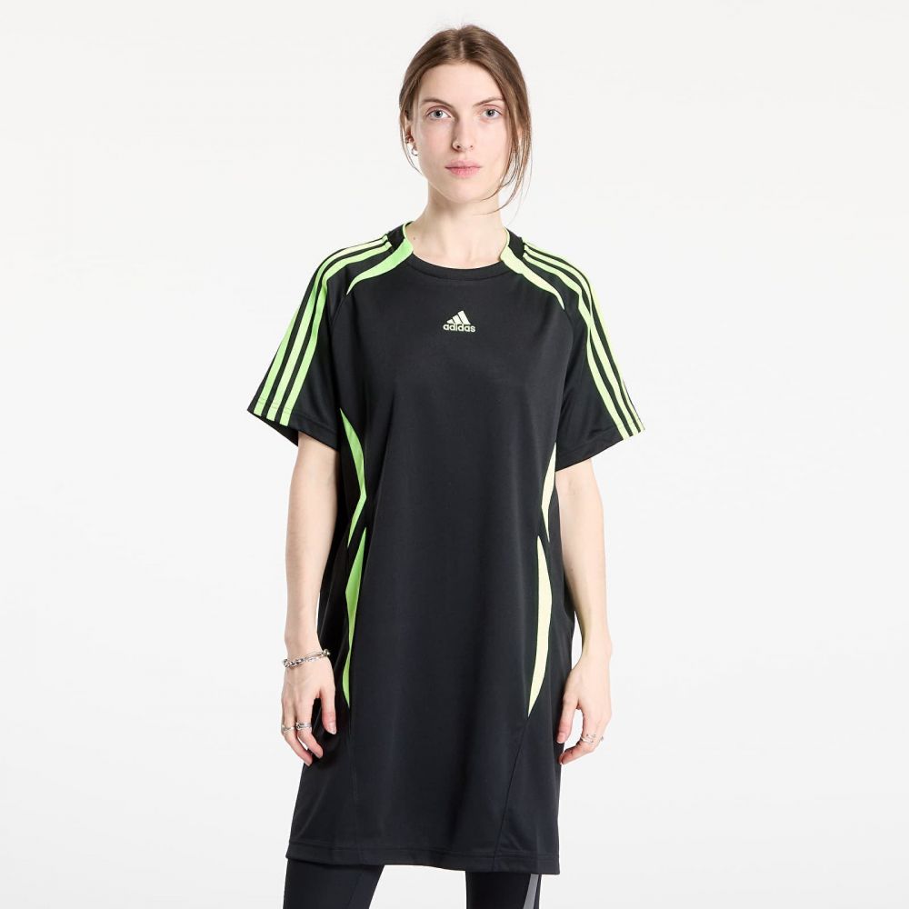 adidas Teamgeist Adicolor Tee Dress Black/ Signal Green L