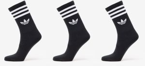 adidas 3 Stripes Crew Sock 3-Pack Black/ Black/ Black L