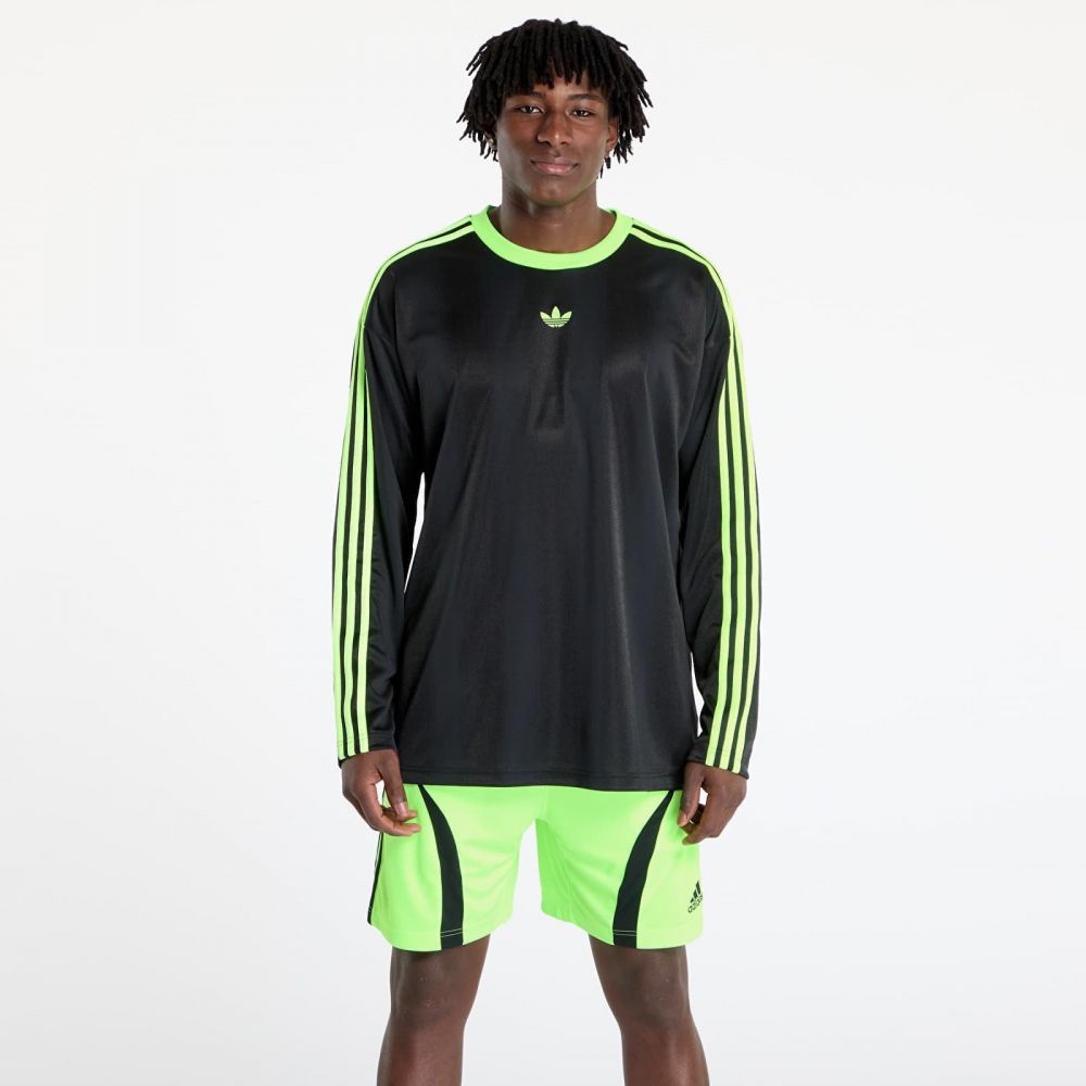 Tričko adidas Jacquard Longsleeve Jersey Black/ Siggnr L