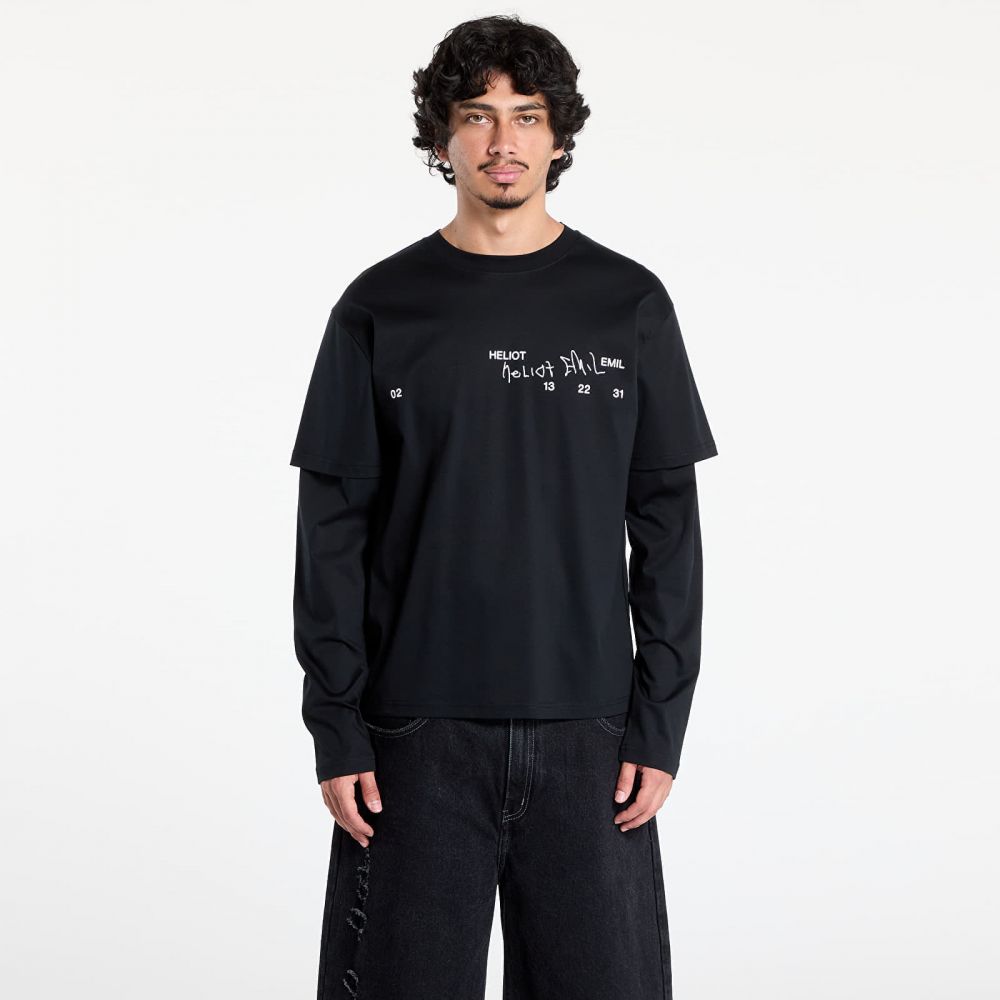Tričko HELIOT EMIL Fulgens Longsleeve Black M