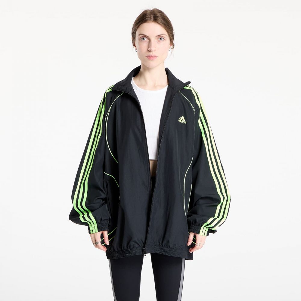 Bunda adidas Teamgeist Adicolor Oversized Woven Track Top Black/ Night Indigo L