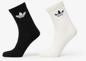 adidas Fluffy Crew Sock 2-Pack Off White/ Black L