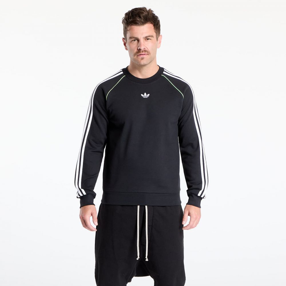 Mikina adidas Piping Crewneck Black/ White L