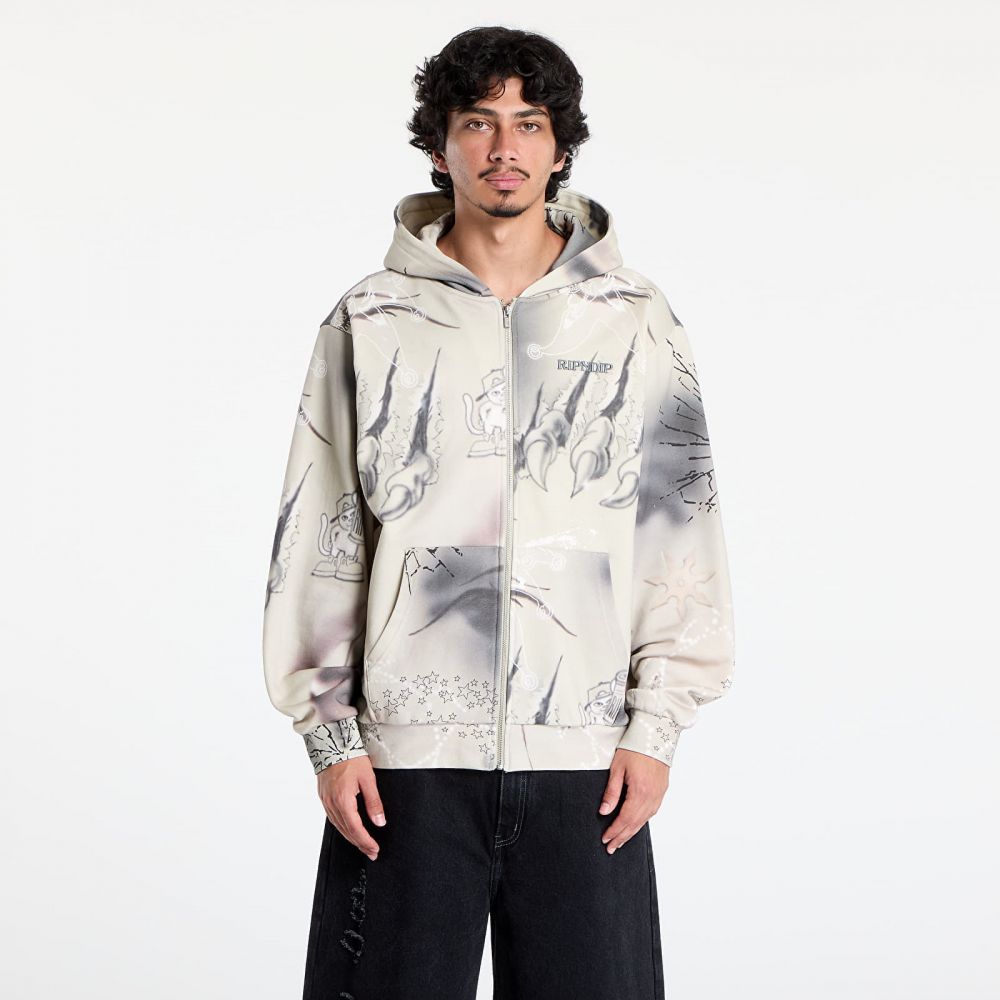 Mikina RIPNDIP Stargazing Zip Up Hoodie Off White L