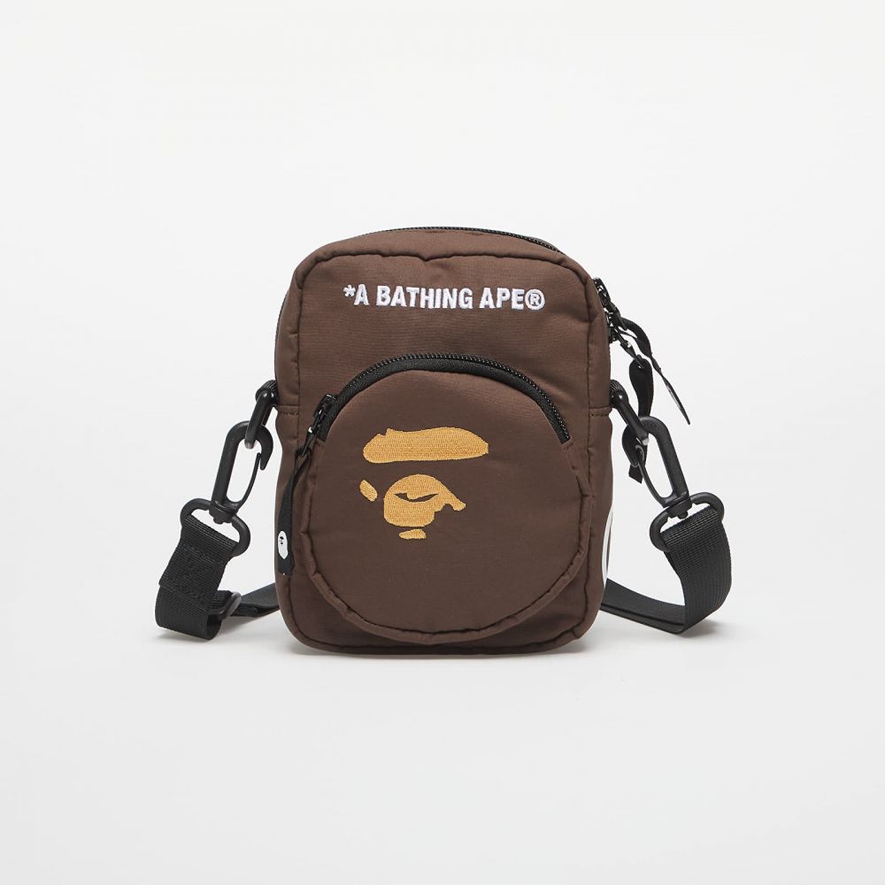 A BATHING APE Ape Head Mini Bag Brown Universal