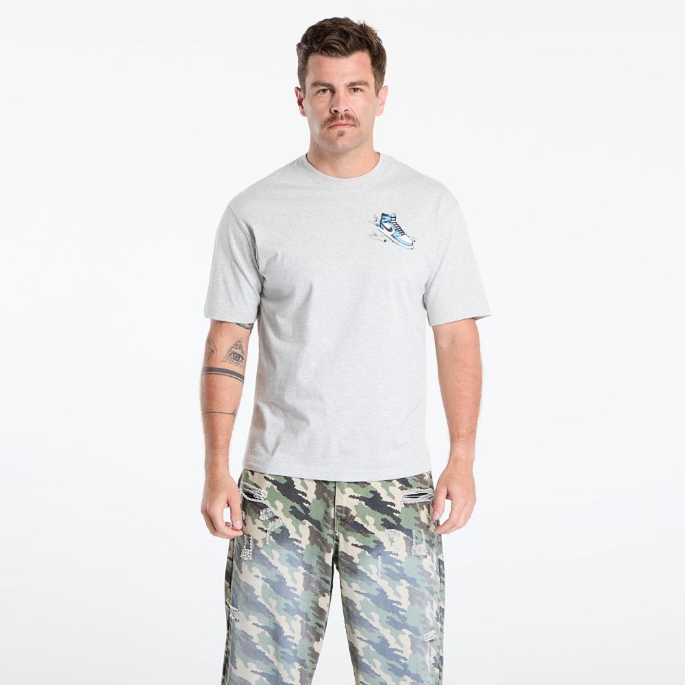 Tričko Jordan AJ1 Men's T-Shirt Grey Heather/ White L