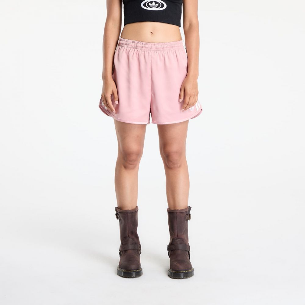 adidas Originals Satin Shorts Ruffle 3-Stripes Wonder Mauve L