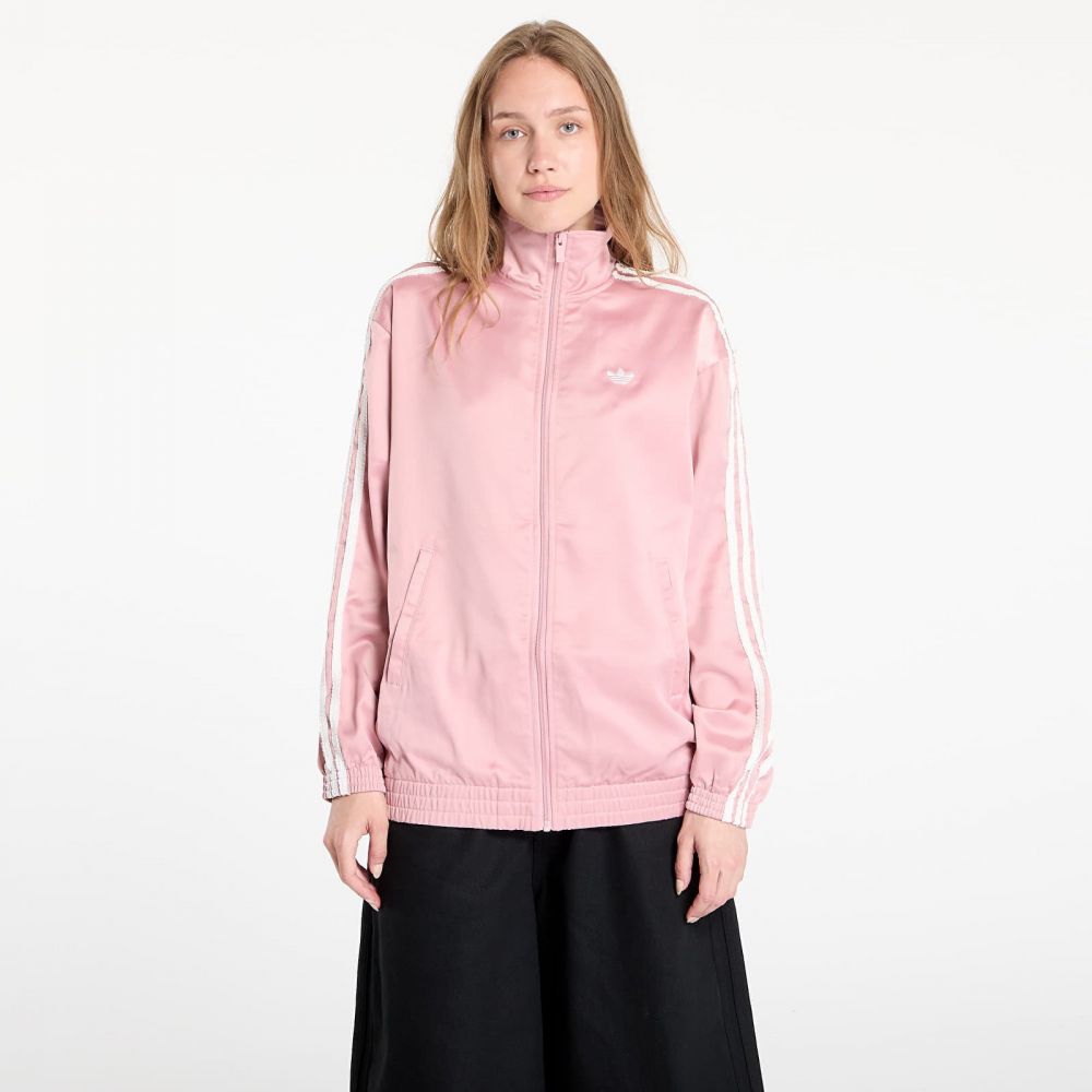 Bunda adidas Originals Satin Firebird Track Top Ruffle 3-Stripes Wonder Mauve L