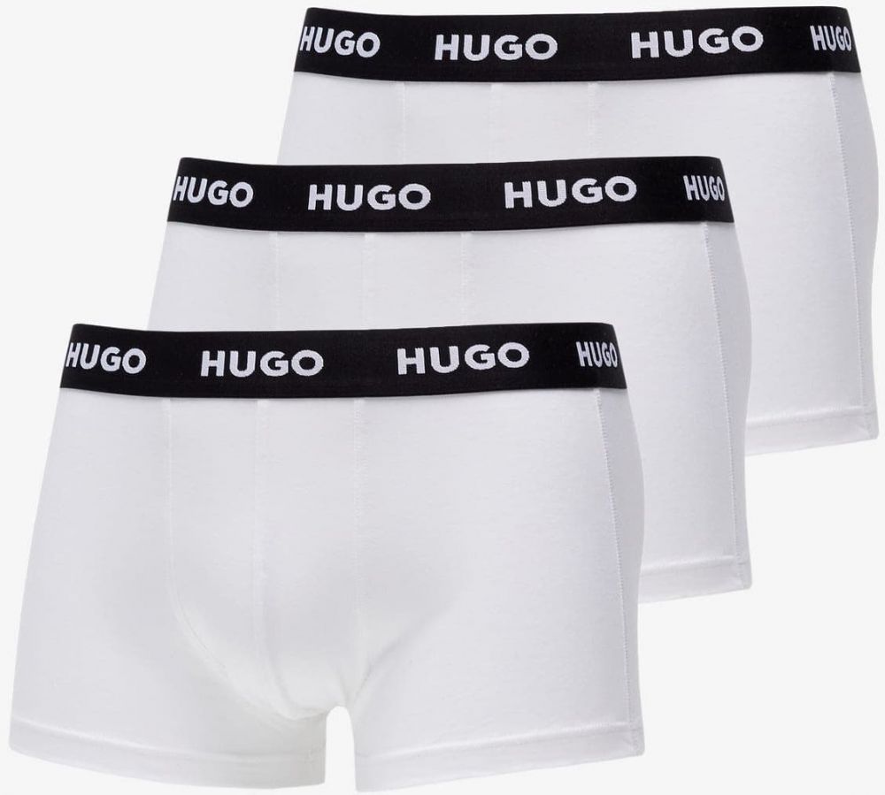 Hugo Boss Logo-Waistband Trunks 3-Pack White S