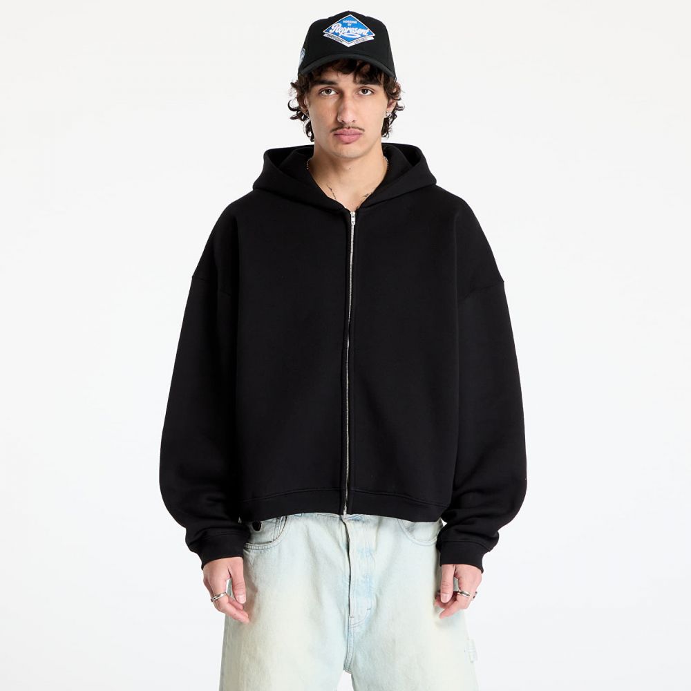 Mikina REPRESENT Initial Boxy Zip Hoodie Black S